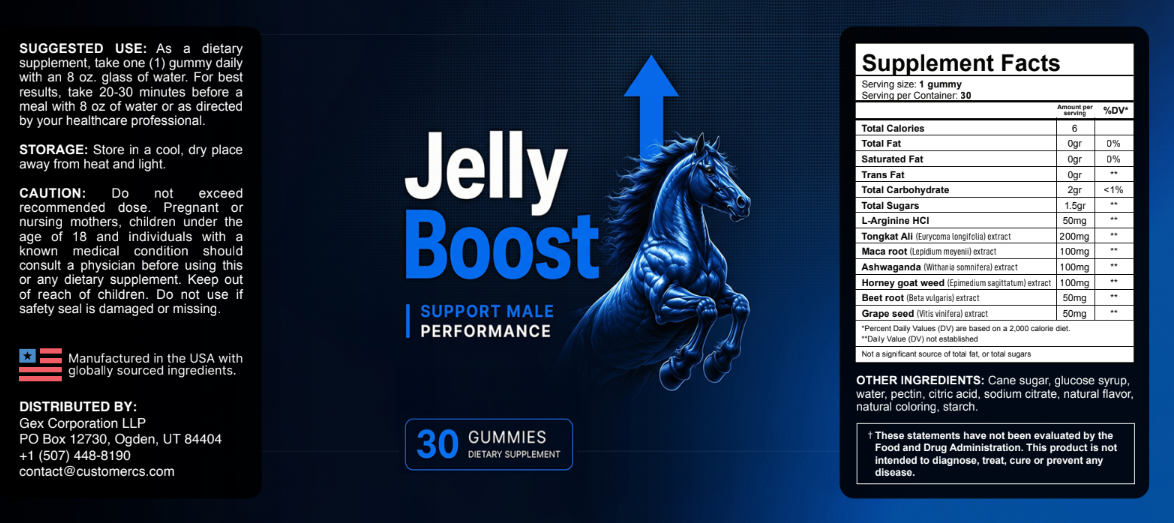 Jelly Boost product label