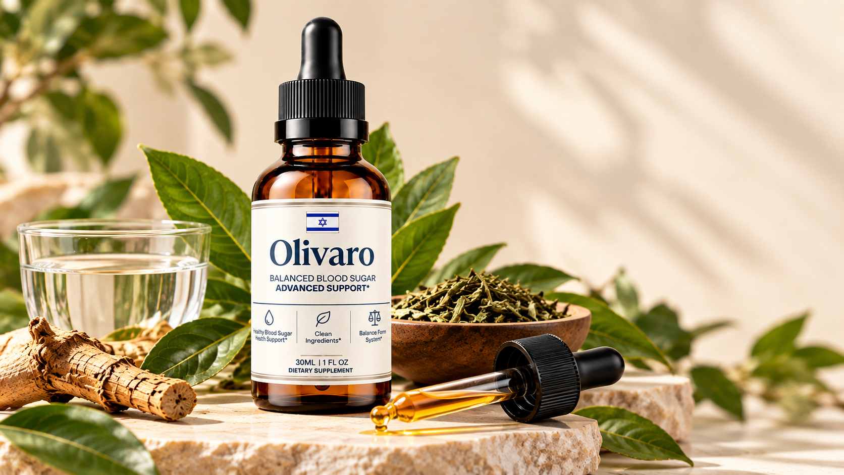 Olivaro supplement in a botanical setting